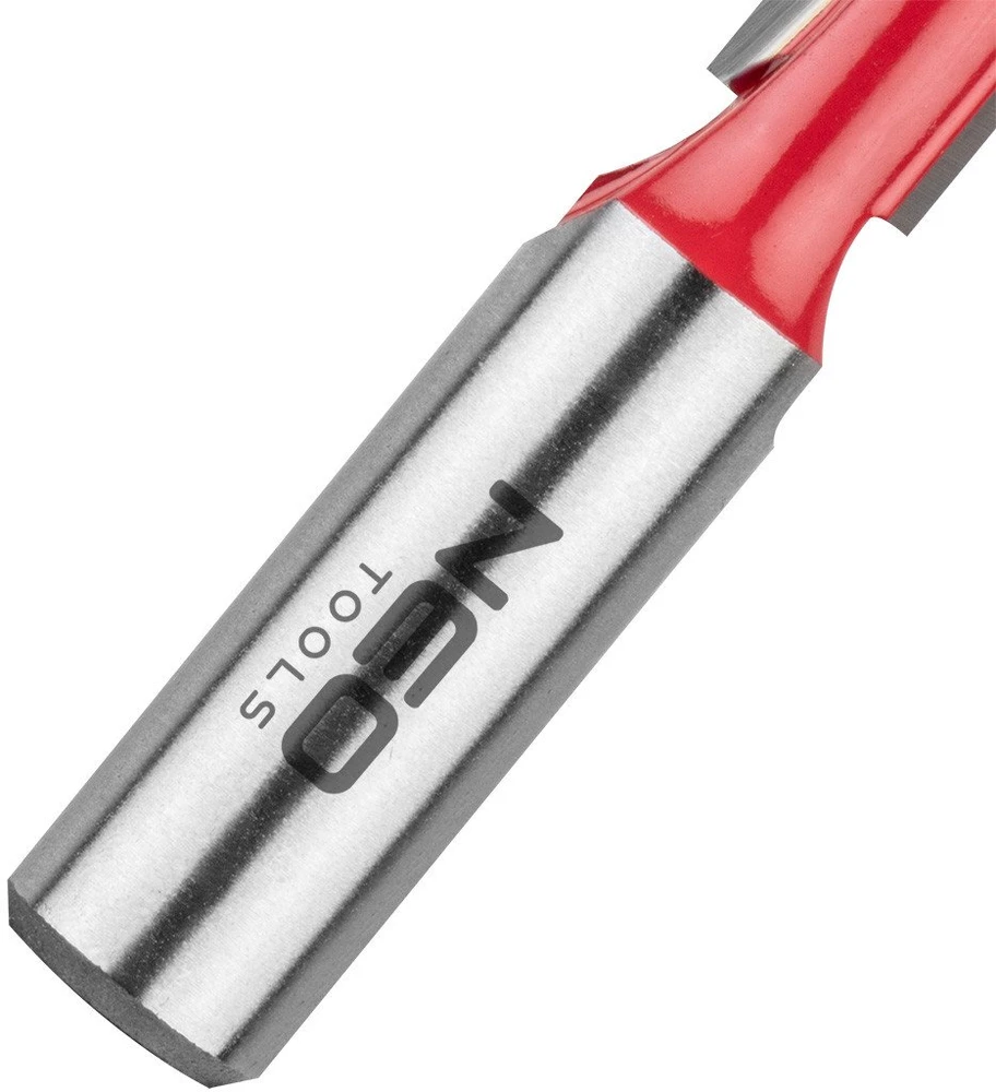 Ilgas dviejų griovelių galinis freza, TCT, 10 x 50 mm, 12 mm kotas