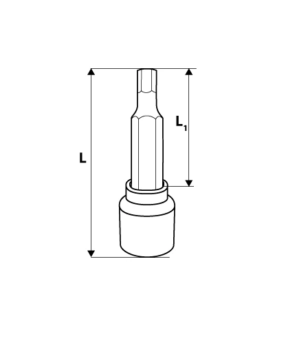 Końcówka Galvutė HEX 1/2 '' H7, 100 mm