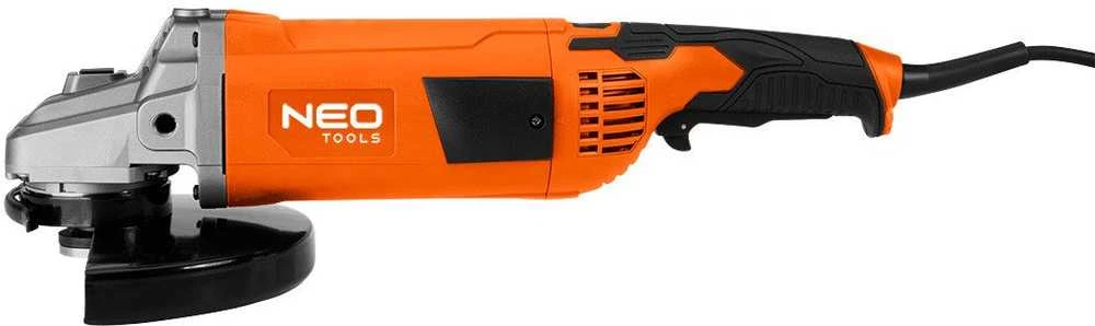 Neo Tools Šlifuoklis 3000 W kampinis šlifuoklis, diskas 230 x 22,2 mm, greitis 6600 min-1