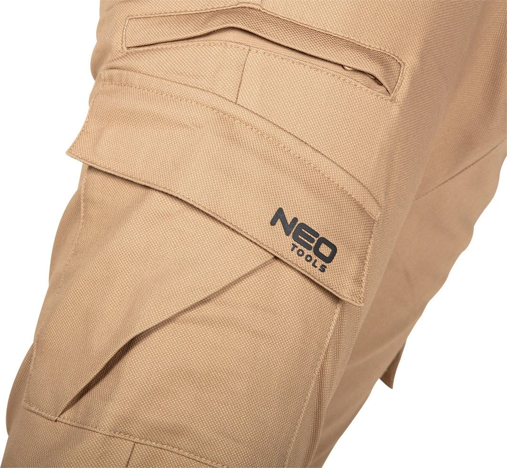 Neo Tools Kelnės OUTDOOR darbo kelnės, laisvalaikio tipo, smėlio spalvos, L dydis