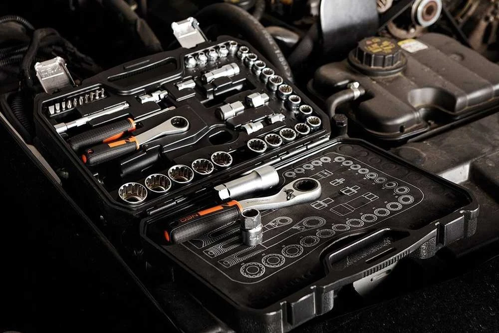 Neo Tools Rinkinys 1/4", 3/8", 46 vnt. CrV praleidžiamųjų galvučių rinkinys