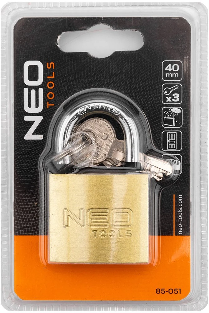 „Neo Tools“ 40 mm spyna, 3 raktai