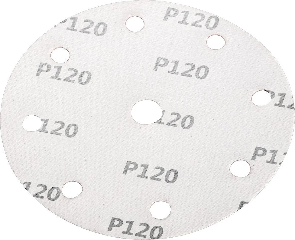 Krążki Šlifavimo diskai 150 mm, xa0P120, 5 vnt., su 9 skylėmis, skirti 04-721