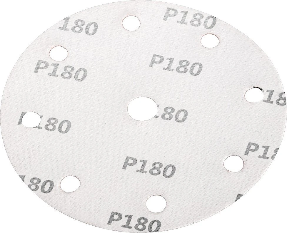 Krążki Šlifavimo diskai 150 mm, xa0P180, 5 vnt., su 9 skylėmis, skirti 04-721