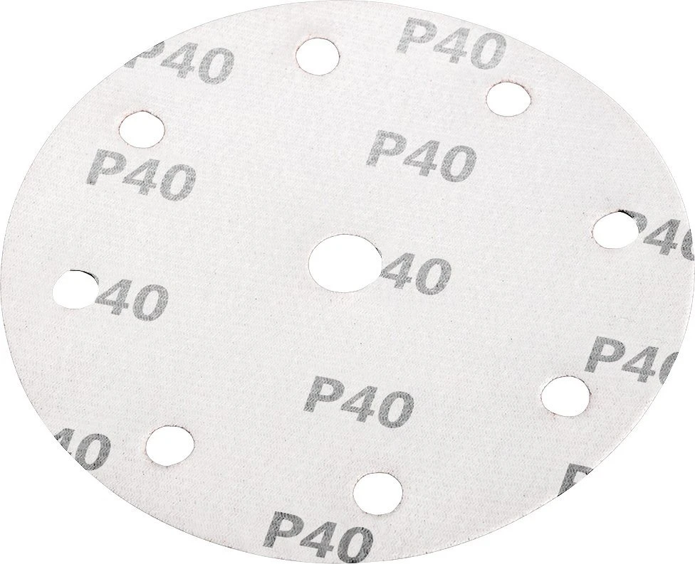Krążki Šlifavimo diskai 150 mm, xa0P40, 5 vnt., su 9 skylėmis, skirti 04-721