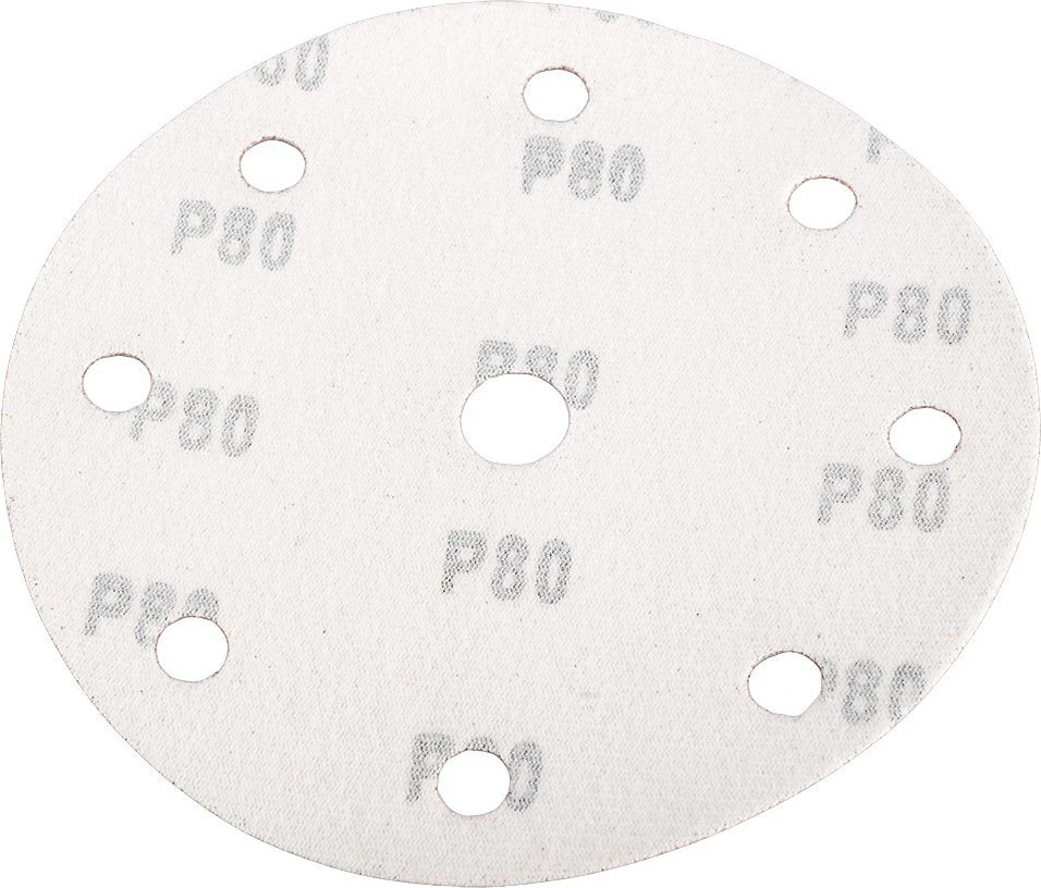 Krążki Šlifavimo diskai 150 mm, xa0P80, 5 vnt., su 9 skylėmis, skirti 04-721