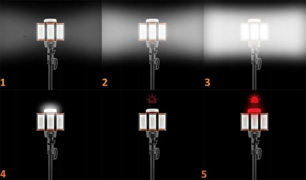 Neo Tools Lampa Įkraunamas stovo šviestuvas 5000 lm + įkroviklis