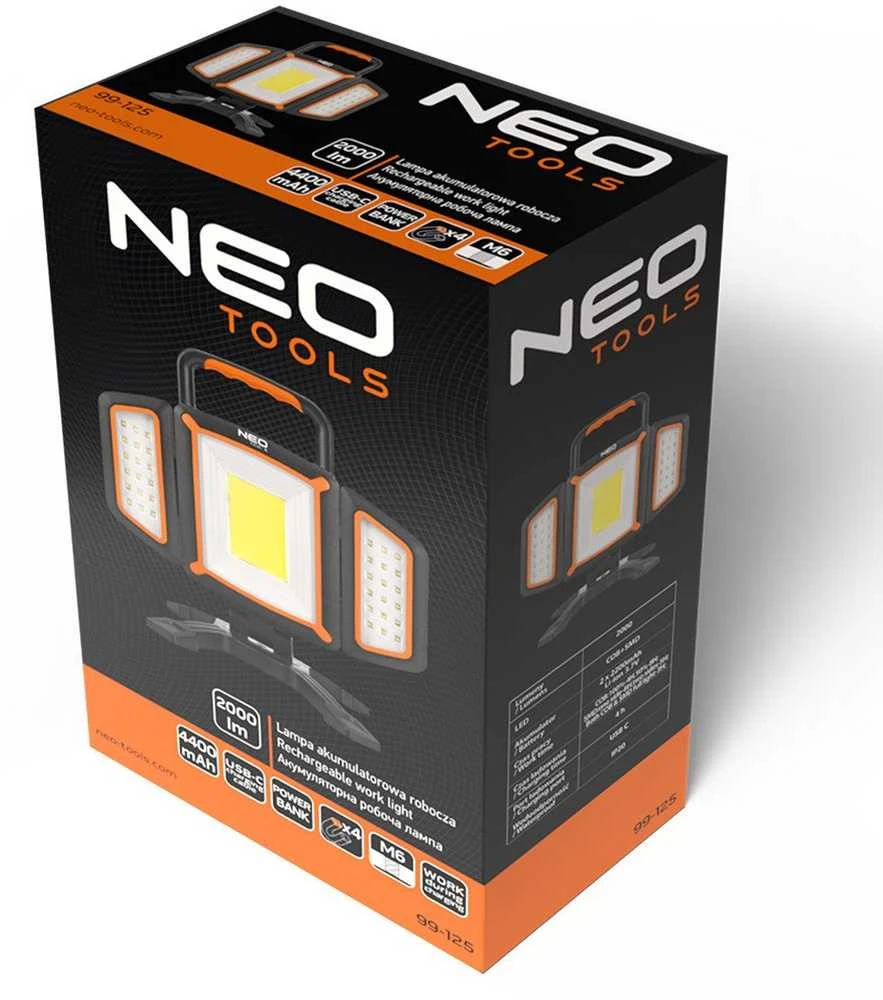 Neo Tools Lampa 2000 lm įkraunamas darbo žibintas