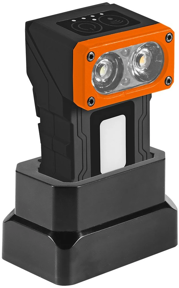 Lampa 500 lm įkraunamas priekinis žibintas su pagrindu