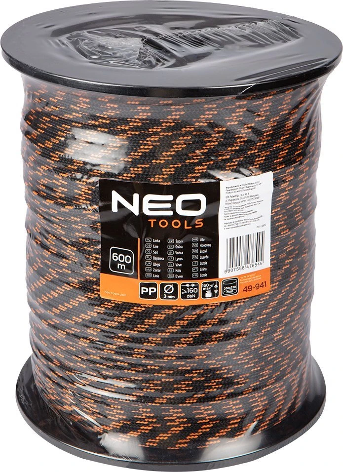 Neo Tools Linka Pintinė polipropileno virvė, 3 skersmens, 600 m