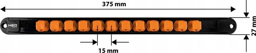 Uchwyty 1/4", 3/8", 1/2" galvučių laikikliai – 6 vnt. rinkinys
