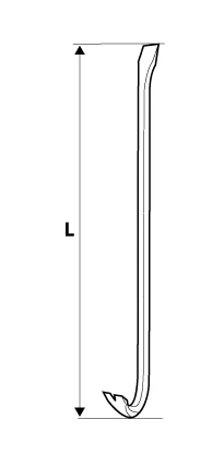 Łom Laužtuvas 400mm skerspjūvis 17mm 90° (29-041)