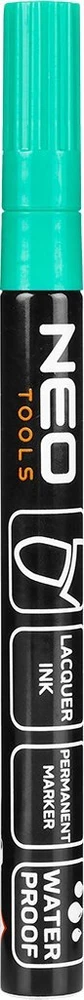 Marker Konstrukcinis žymeklis, 4 spalvų, permanentinis, atsparus vandeniui, lakuotas, aliuminio, 4 vnt.