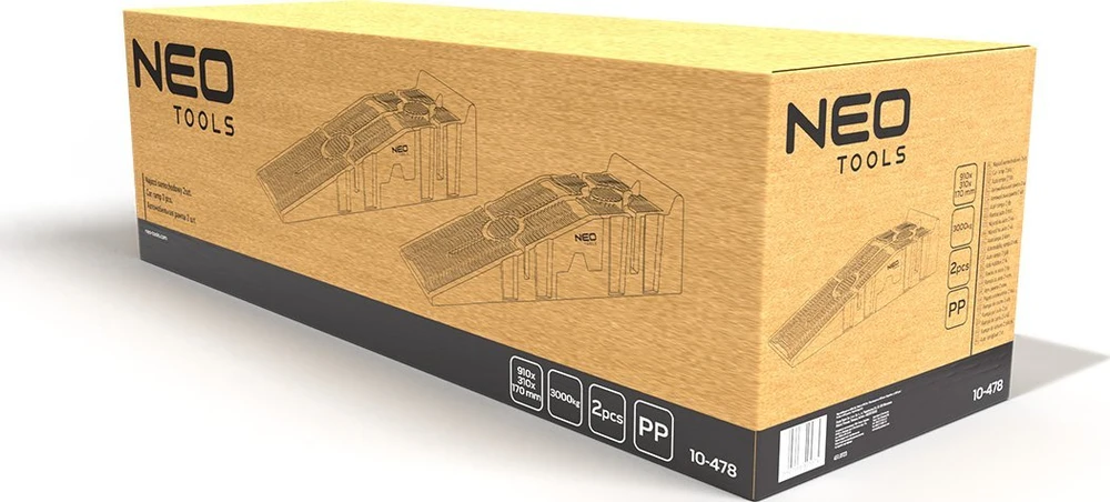Neo Najazd Automobilių rampa, 2 vnt., kompozitinė, 3000 kg pora