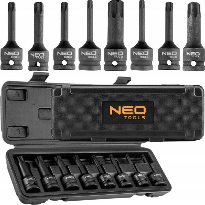 Neo Tools Rinkinys 8 TORX smūginių galvučių rinkinys
