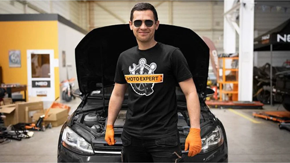 T Shirt Marškinėliai su spauda, ​​MOTO Expert, XXXL dydis