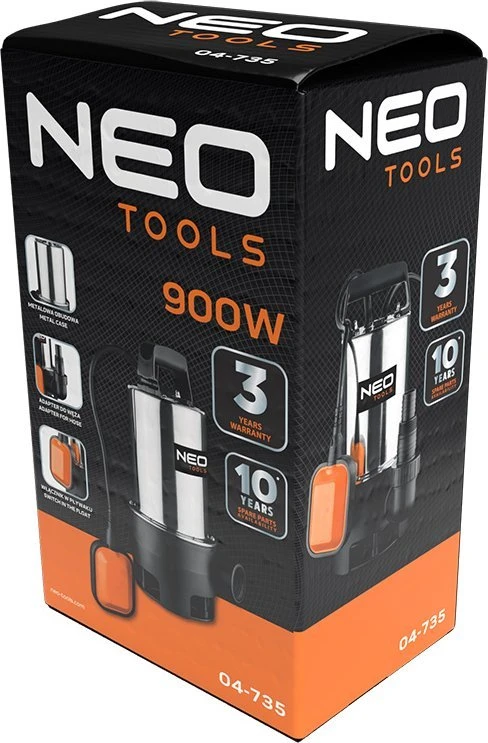 Neo Tools Pompa Panardinamas siurblys nešvariam vandeniui 900 W