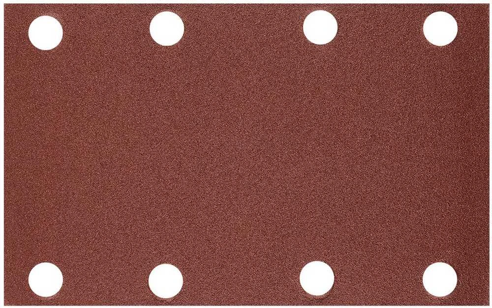 Papier Stačiakampis švitrinis popierius, 8 skylės, 130 x 80 mm, P240, skirtas 04-623, 5 vnt.