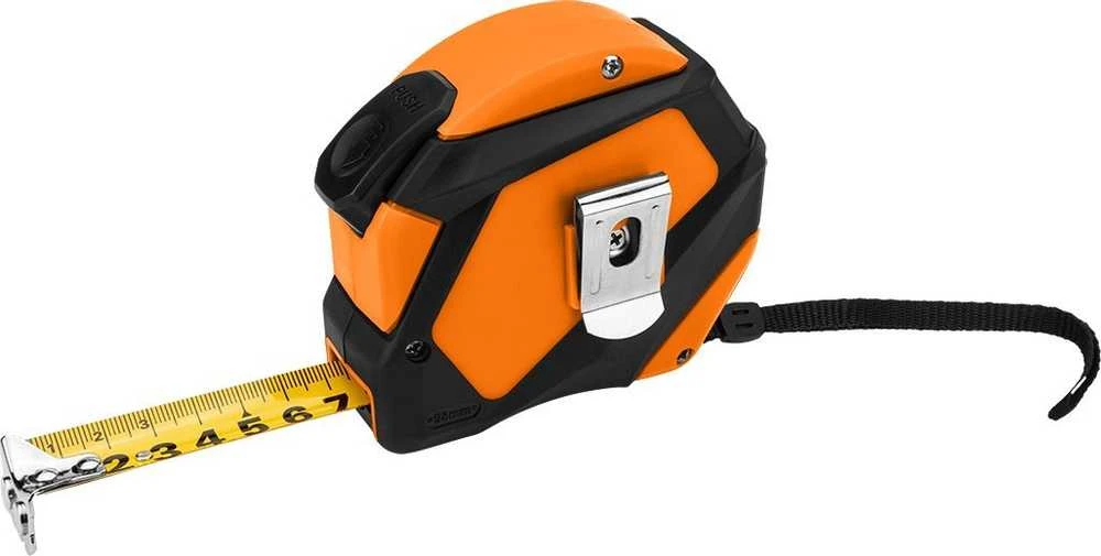 Miara Plieninė matavimo juosta 5 m x 25 mm, automatinis užraktas, stabdymo mygtukas, magnetas