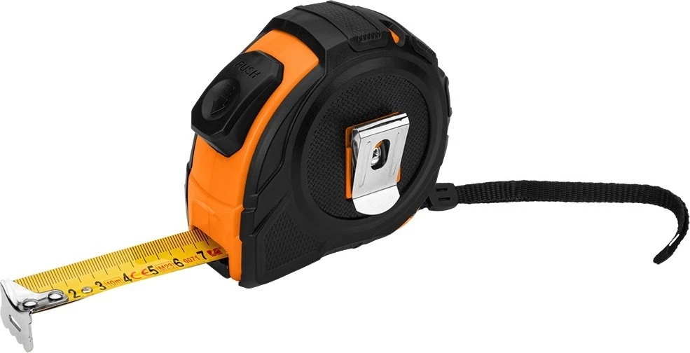 Miara Plieninė matavimo ruletė 7,5 m x 25 mm, automatinis užraktas, du stabdymo mygtukai