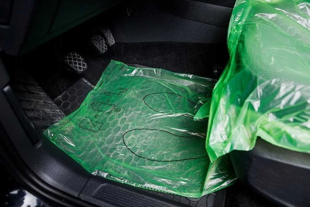 Neo Tools Dėklas- ECO 5 viename apsauginė folija (sėdynei, vairui, pavarų perjungimo svirčiai, rankiniam stabdžiui, kilimėliui) 200 vnt.