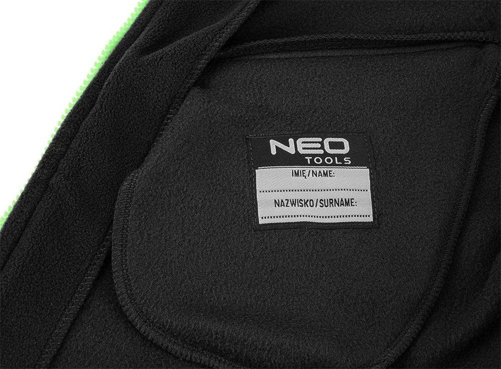 Neo Tools Polar PREMIUM darbo flisas, juodas, su „Cordura“ sutvirtinimais, M dydis