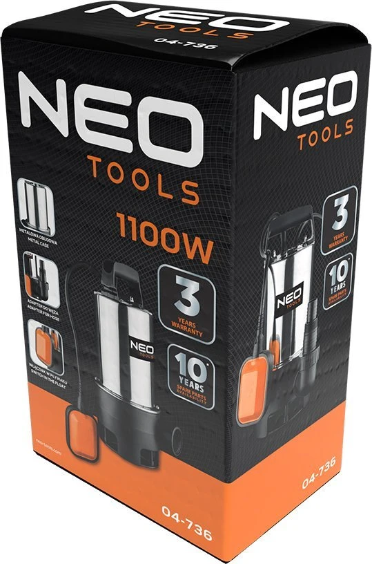 Neo Pompa Panardinamas siurblys nešvariam vandeniui 1100 W