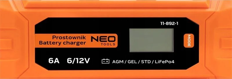Įkroviklis Neo 11-892-1; 6/12 V; 2/6 A