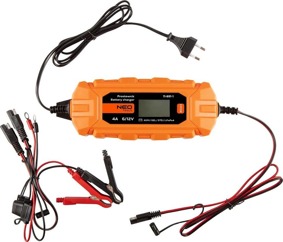 Neo Prostownik, Automatinis įkroviklis 4A/70W, 3-120Ah, rūgštiniams / AGM / GEL akumuliatoriams