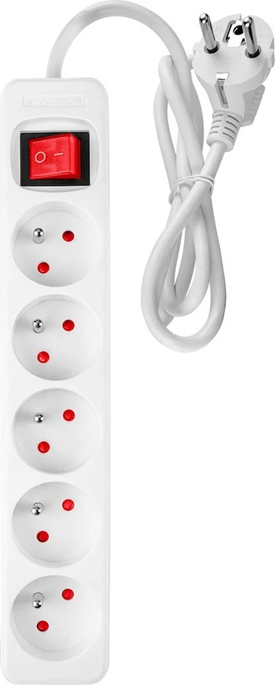 Przedłużacz Prailginimo laidas 1,5 m, 3 x 1,5 mm2, 5G, baltas, ĮJUNGTA/IŠJUNGTA