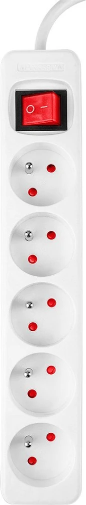 Przedłużacz Prailginimo laidas 3 m, 3 x 1,5 mm2, 5G, baltas, ĮJUNGTA/IŠJUNGTA