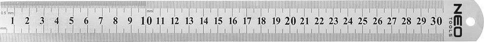 Przymiar Liniuotė 30 cm, nerūdijančio plieno