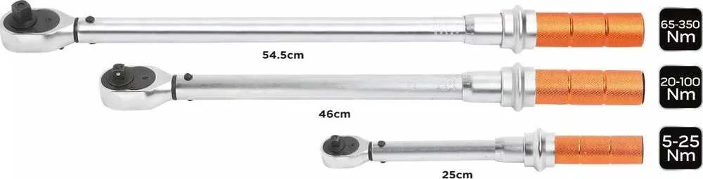 Neo Tools Rinkinys Sukimo momento raktų rinkinys 1/4", 3/8", 1/2" 3 vnt.
