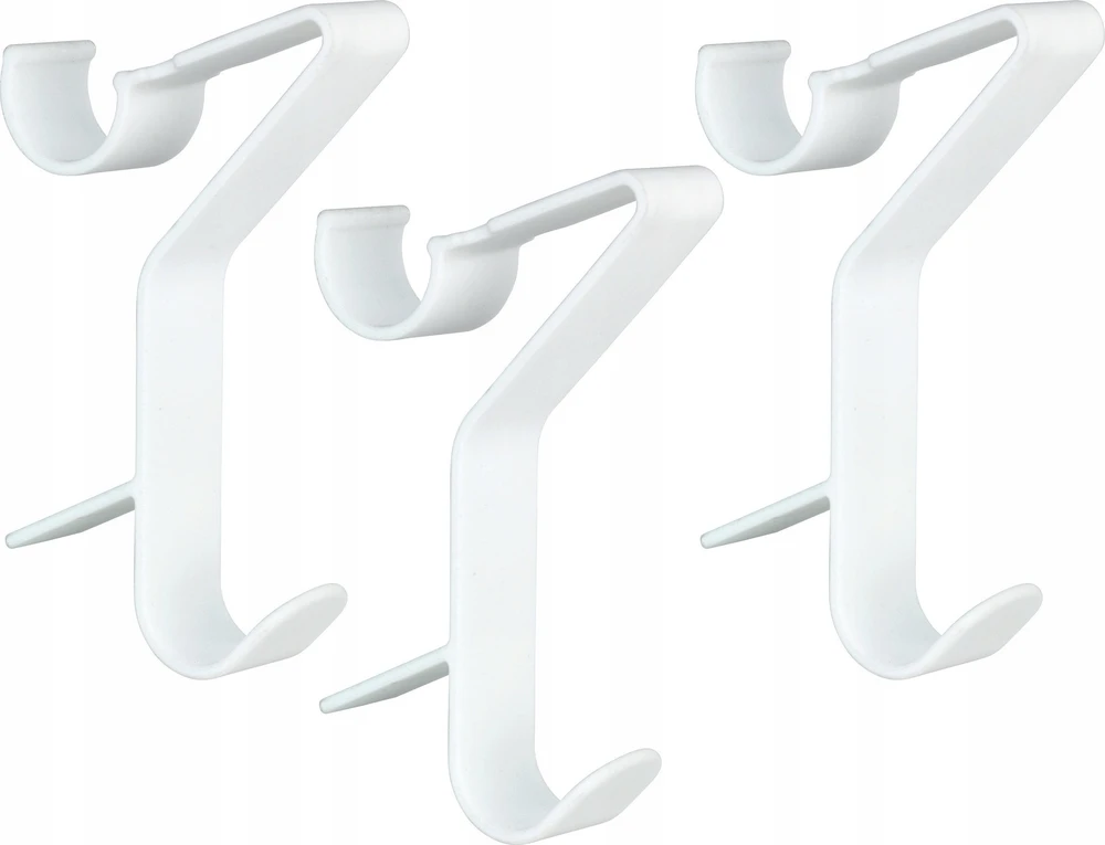 3 Flexi vonios pakabų rinkinys, tvirtinamas prie vamzdinio radiatoriaus, baltas, plastikinis, stabilus tvirtinimas, WENKO