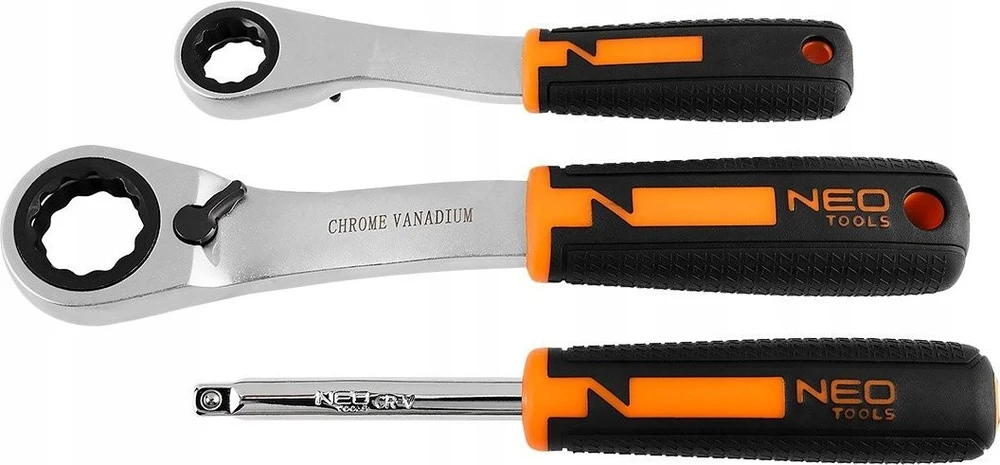 Zestaw Rinkinys 1/4", 3/8", 46 vnt. CrV praleidžiamųjų galvučių rinkinys