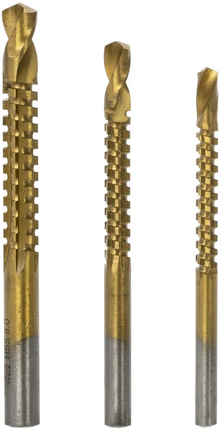 Neo Wierta Piy HSS-TiN pjūklų grąžtai, 5-8 mm, 3 vnt. rinkinys