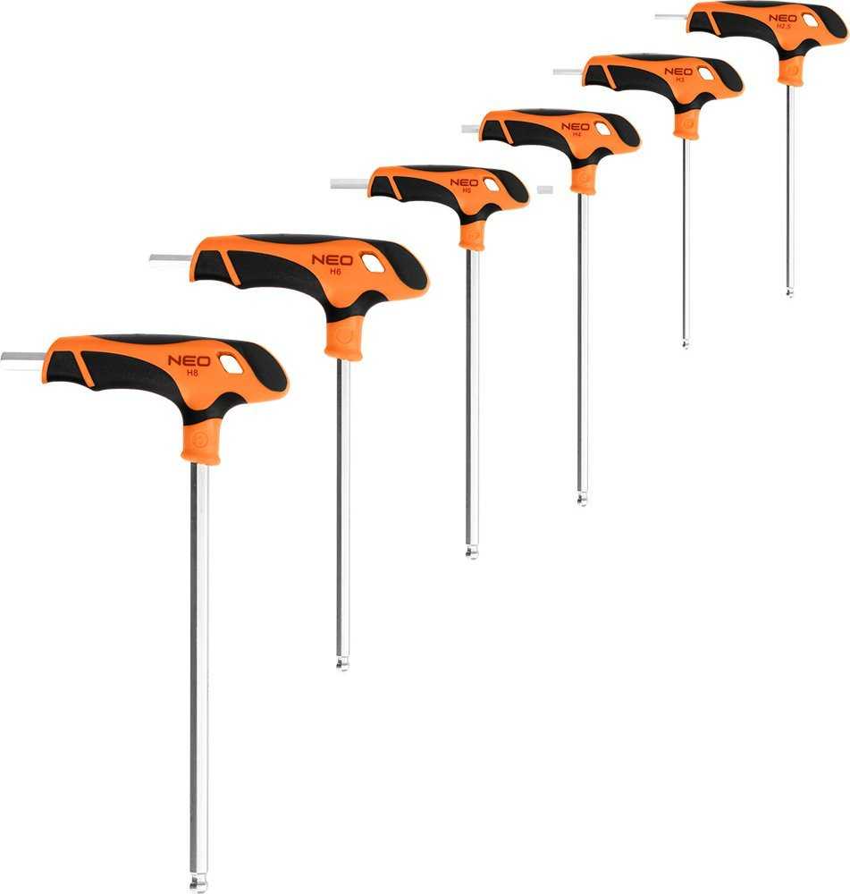 Neo Tools Šešiakampiai raktai 6 vnt.įdėklas