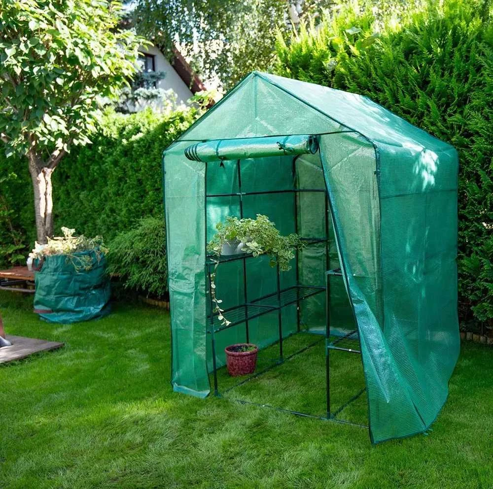 Neo Tools Szklarnia Šiltnamis 143 x 143 x 195 cm, 135 g PE folija, metalinė konstrukcija