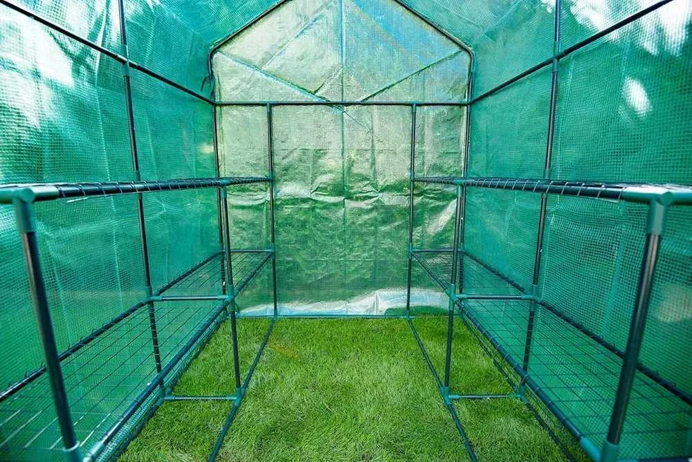 Neo Tools Szklarnia Šiltnamis 143 x 143 x 195 cm, 135 g PE folija, metalinė konstrukcija
