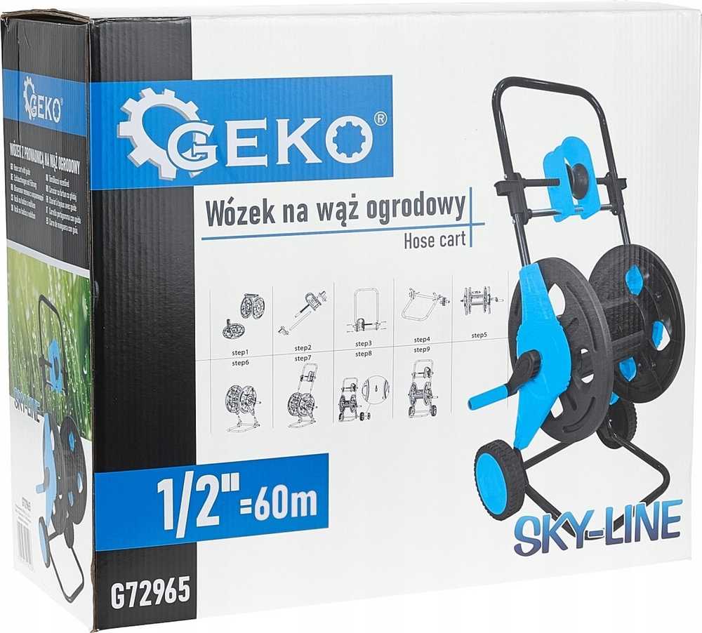 Neo Sodo žarnos vežimėlis su kreipikliu 1/2"60m