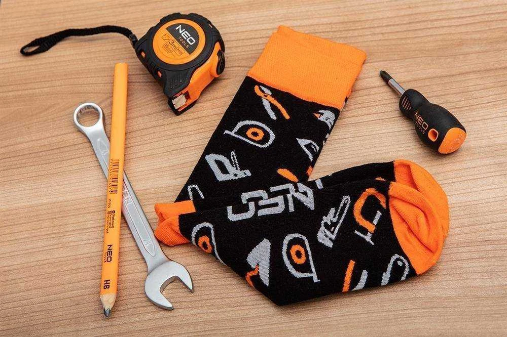 Skarpety Spalvotos NEO TOOLS kojinės, dydis 39-42