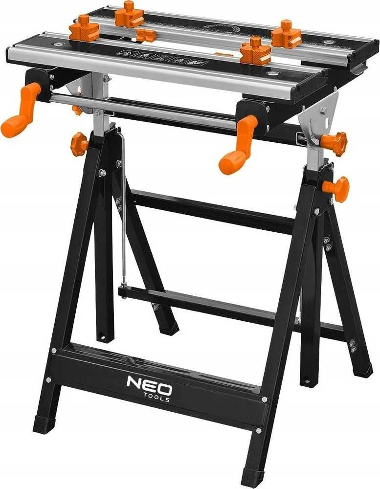 Neo Tools Stół Reguliuojamas aliuminio darbastalis 60 x 58 x 77–107 cm