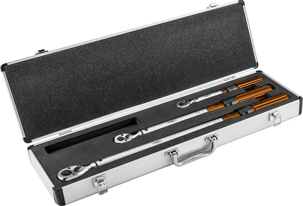 Neo Tools Dinamometrinis raktas Neo 08-845; 3/8''; 1/2''; 1/4'' 3 vnt.