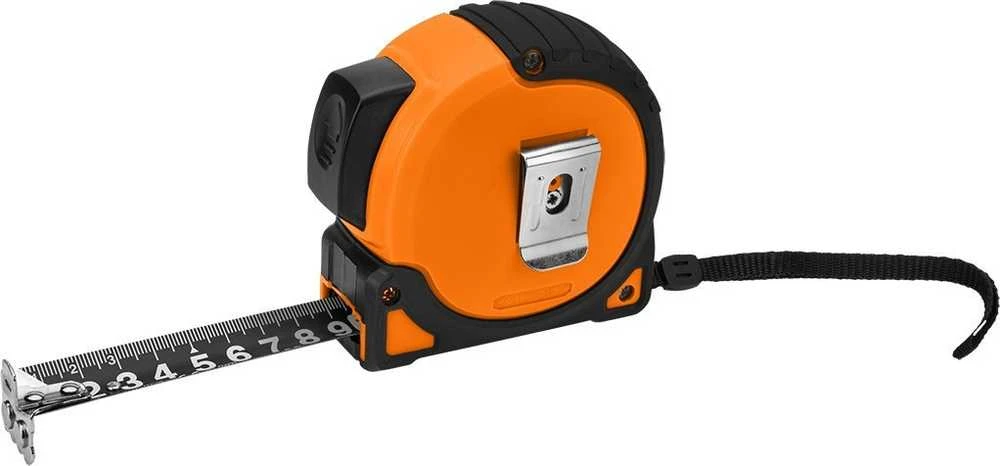 Miara Super juoda plieninė matavimo juosta 5 m x 25 mm, automatinis užraktas, du stabdymo mygtukai, magnetas