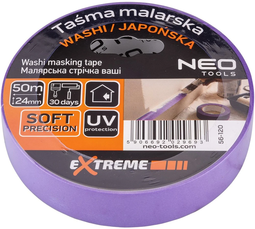 Neo Taśma Washi maskavimo juosta, subtili, 24 mm x 50 m