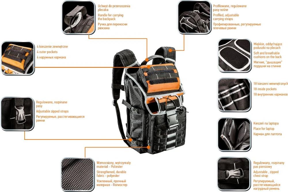 Neo Tools Sourcing Neo Tool kuprinė 84-304 | Tiekimas