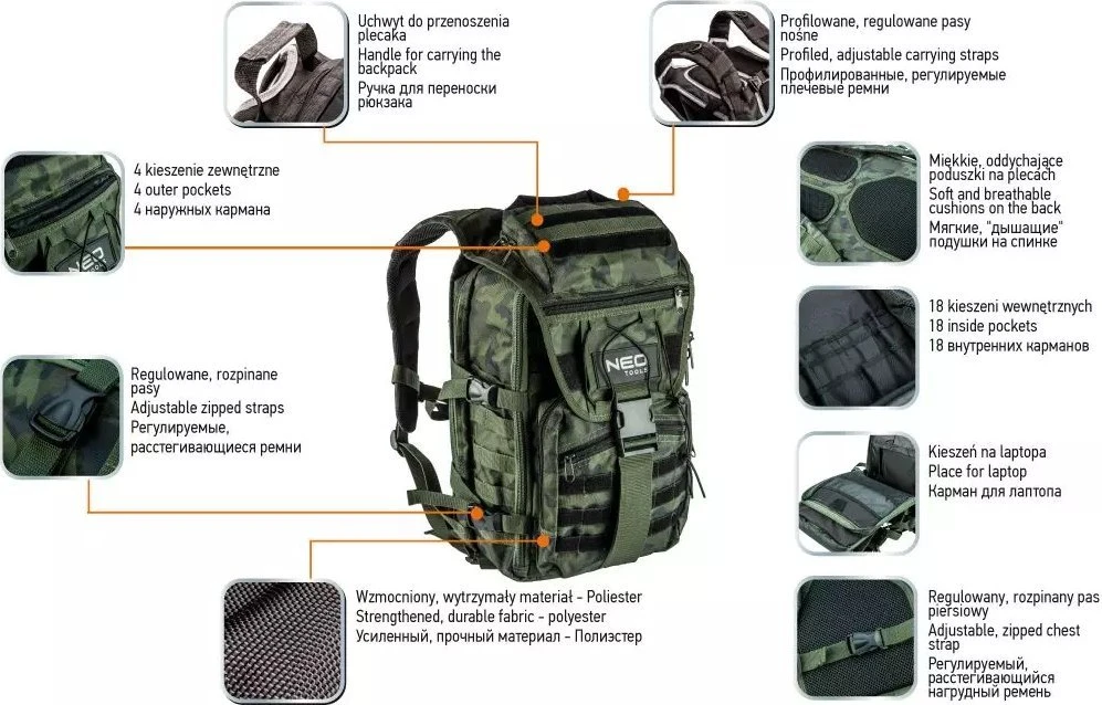 Plecak Taktinė kuprinė NEO TOOLS 84-321