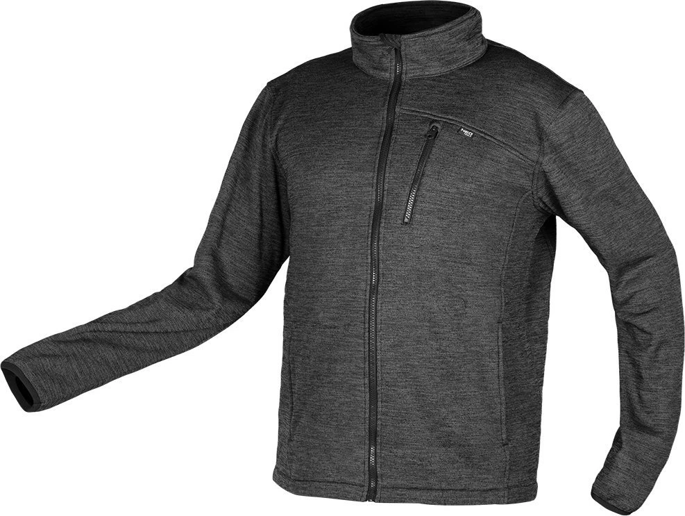 Bluza, OUTDOOR džemperis su užtrauktuku, pikė, pilkas, S dydis