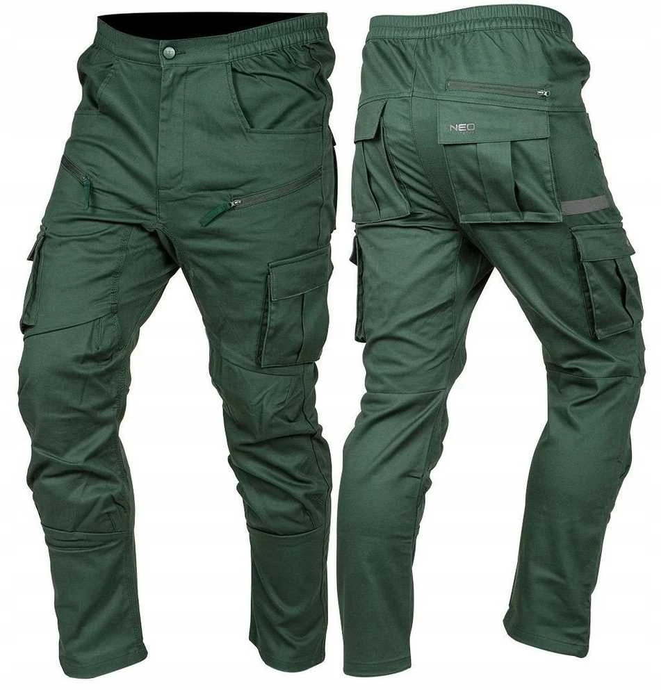 Neo Tools Kelnės OUTDOOR darbo kelnės, laisvalaikio tipo, žalios, M dydis