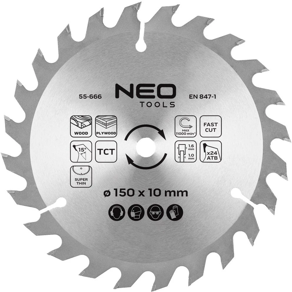 Tarcza Widia pjūklo diskas 150 x 10 mm, 1,6 mm, 24 dantys, „Energy+“